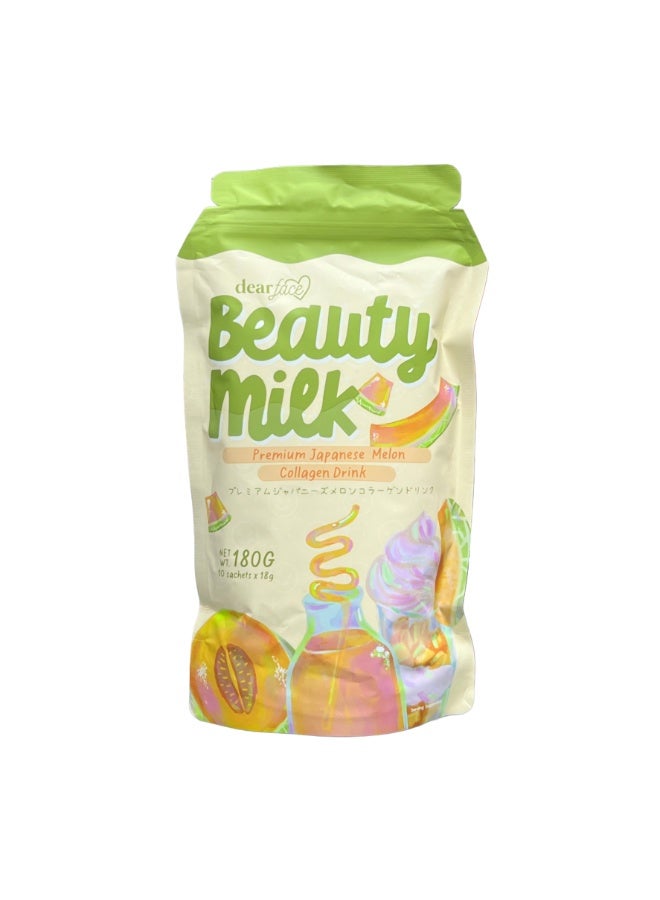 dear face Beauty Milk Japanese Collagen MELON & STRAWBERRY Drink - Image 3